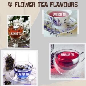 Buffet of 4 Flavoured Flower Natural Tea (Random 4 flavours will be send)